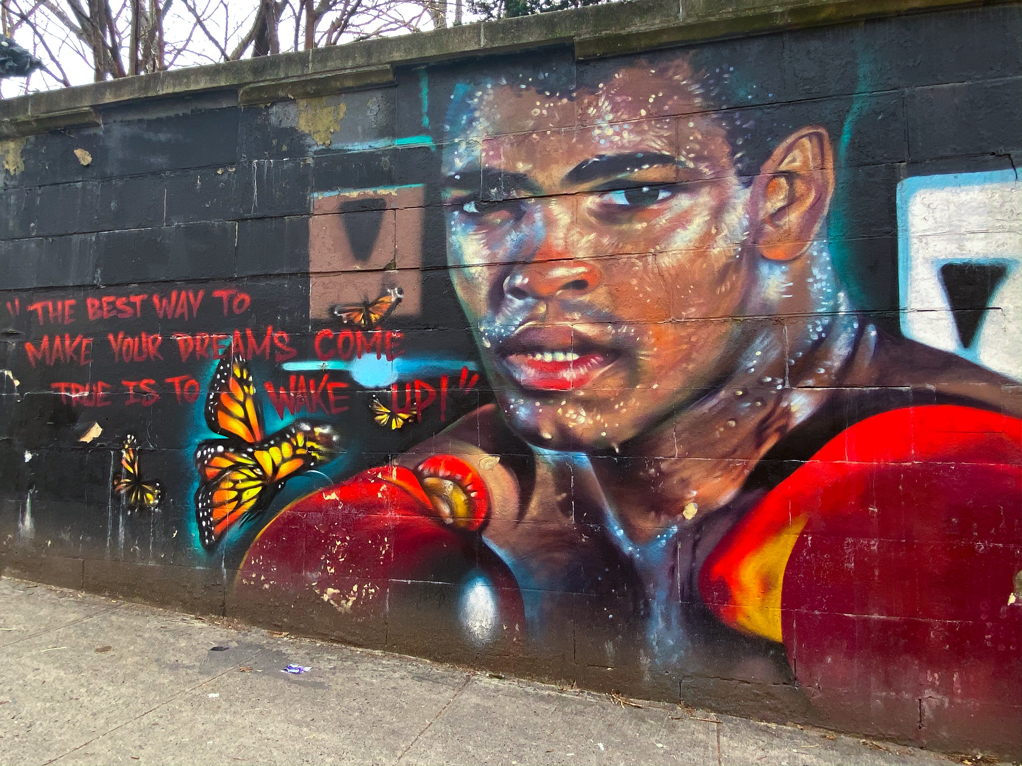 Muhammad Ali mural near Concourse, Bronx