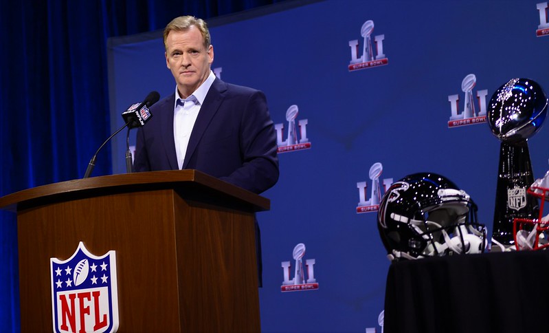 Roger Goodell taking questions at his State of the League press conference