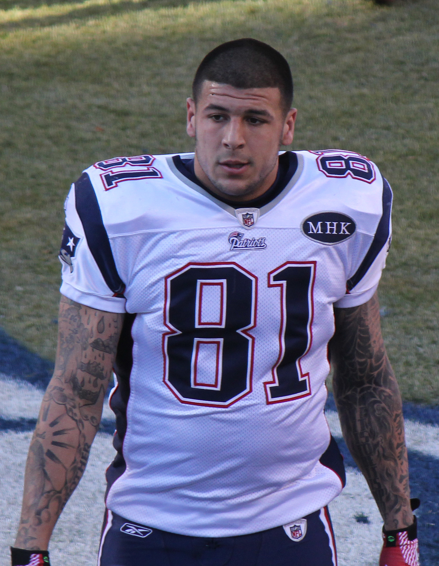 Aaron Hernandez with the New England Patriots