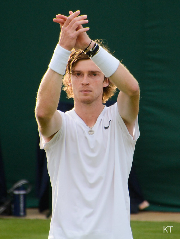 Andrey Rublev at Wimbledon.