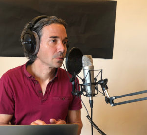 Dimitri Gatsiounis, in studio for podcast